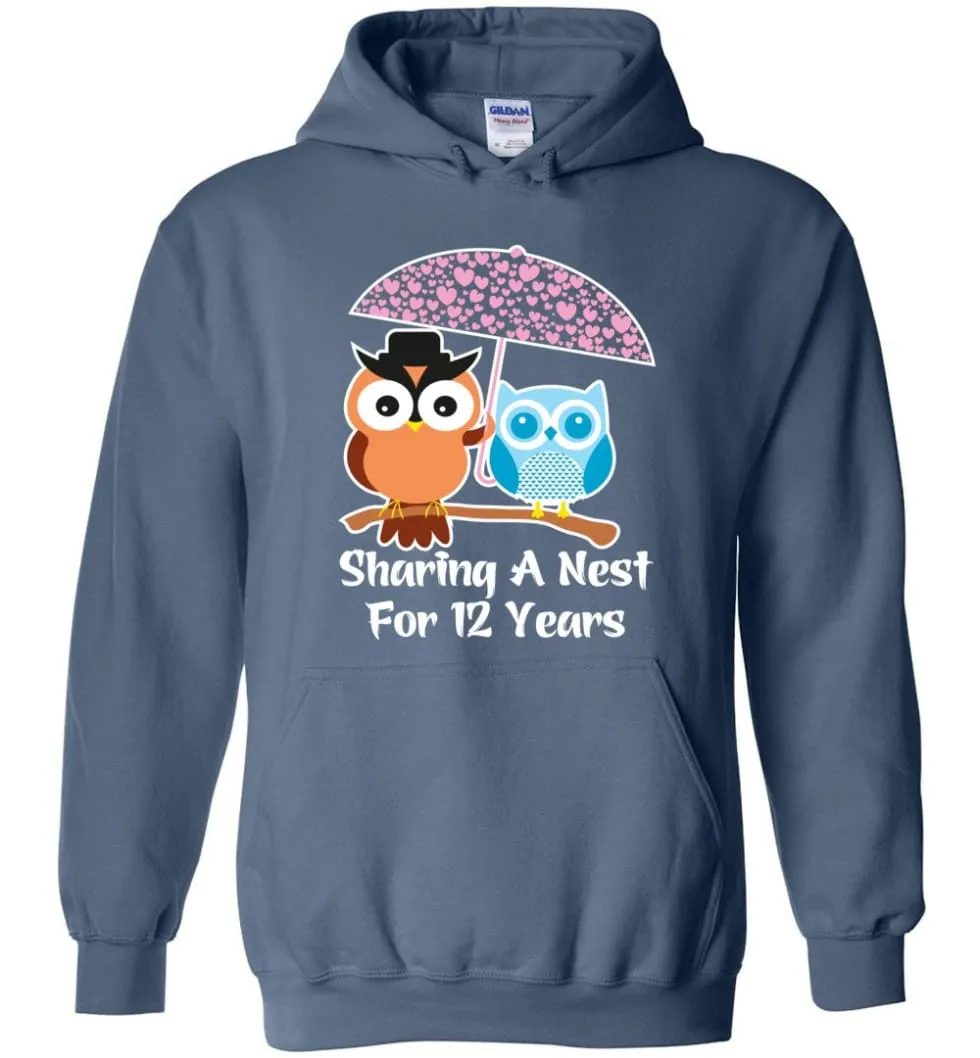 12 Years Wedding Anniversary Gifts Valentine's Day Hoodie