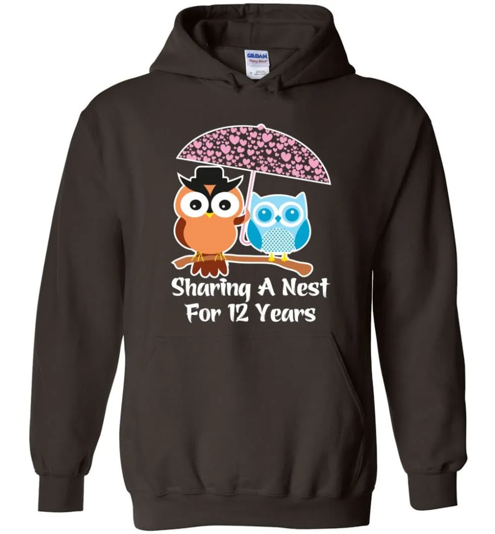 12 Years Wedding Anniversary Gifts Valentine's Day Hoodie