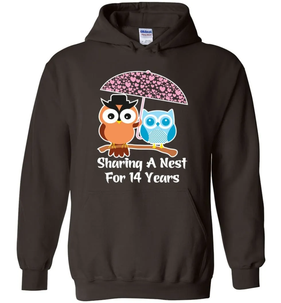 14 Years Wedding Anniversary Gifts Valentine's Day Hoodie