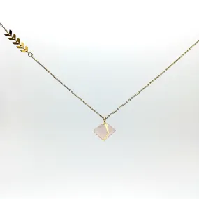 18 carat gold plated - Desert Rose - necklace - Rose Quartz