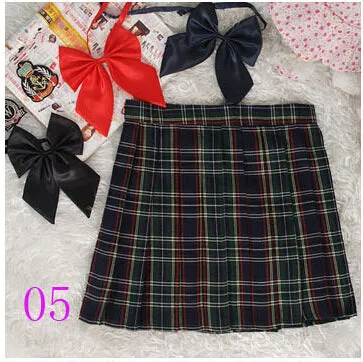 2017 Hot Midi Pleated Women Skirts High Waist Red A-Line Short Skirts Uniforms School Tartan Plaid Skirt Saias