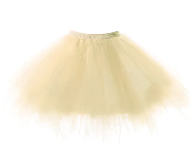 2018 Tulle Skirts Womens High Quality Elastic Stretchy Tulle Teen Layers Summer Womens Adult Tutu Skirt  Pleated Mini Skirts