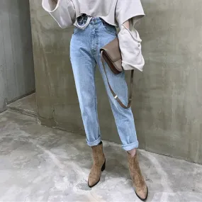 2023 Harem Pants Vintage High Waist Jeans Woman Boyfriends Women's Jeans Full Length Mom Jeans Cowboy Denim Pants Vaqueros Mujer