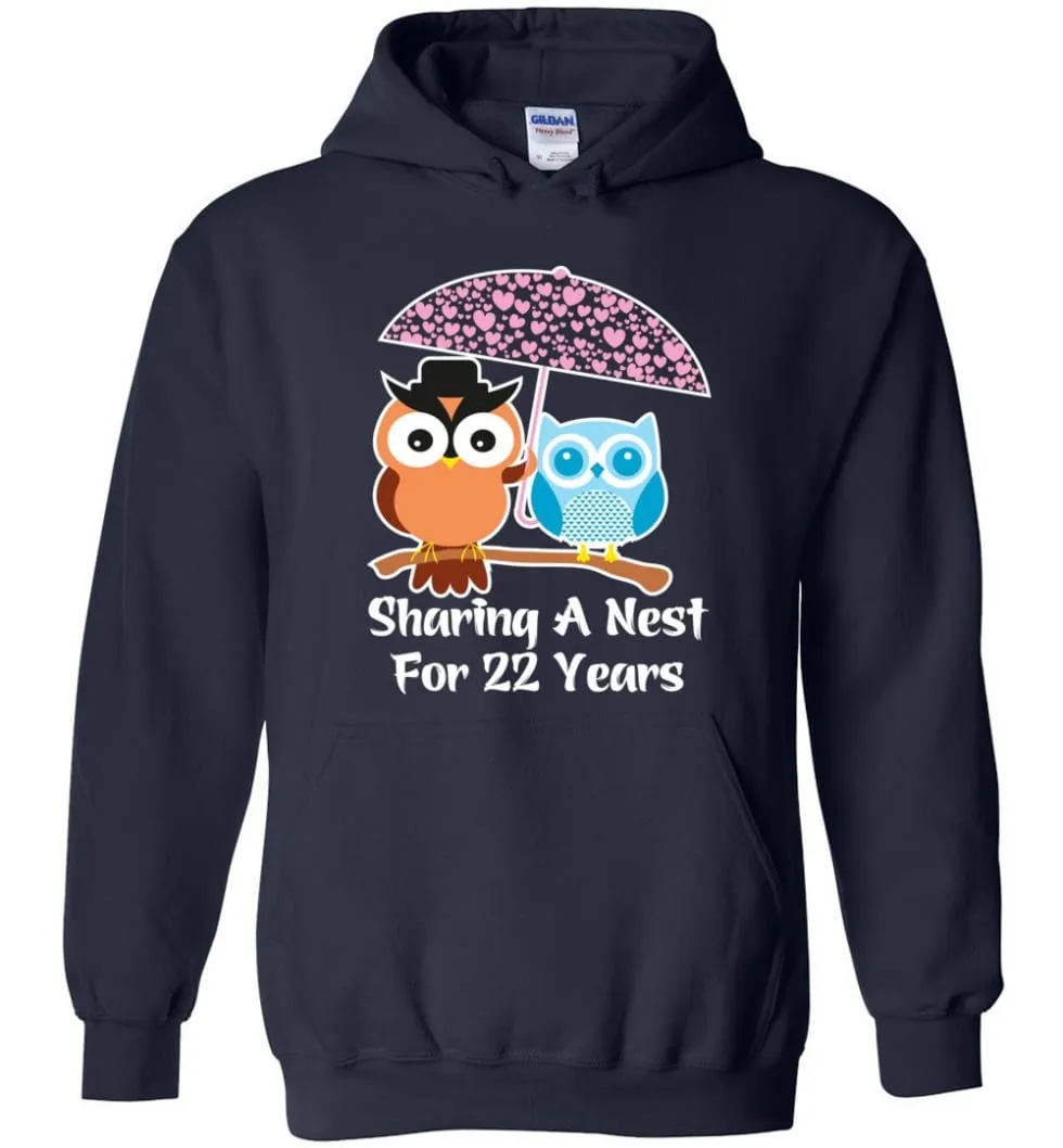 22 Years Wedding Anniversary Gifts Valentine's Day Hoodie