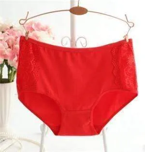 #224 Plus Size LeafMeiry Underwear Women Cotton Briefs Everyday Women Panties With Sexy Lace