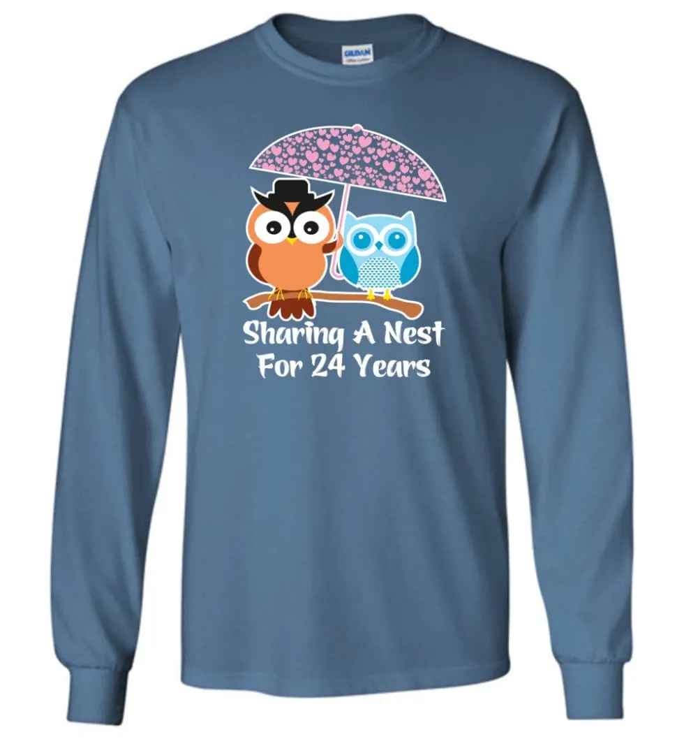 24 Years Wedding Anniversary Gifts Valentine's Day Long Sleeve T-Shirt