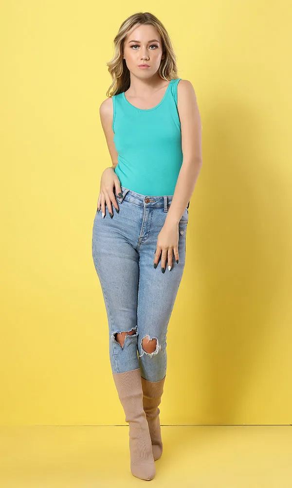 28525 Basic Tank Top - Green