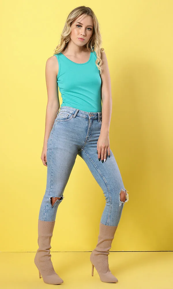 28525 Basic Tank Top - Green