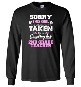 2Nd Grade Teacher Shirt Cool Gift For Girlfriend Wife Long Sleeve