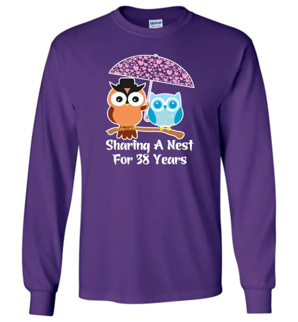 38 Years Wedding Anniversary Gifts Valentine's Day Long Sleeve T-Shirt