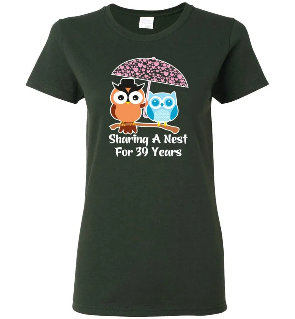 39 Years Wedding Anniversary Gifts Valentine's Day Women Tee