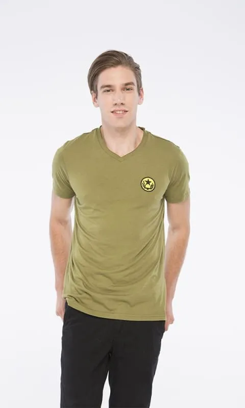 39037 Solid Casual T-Shirt - Dark Green