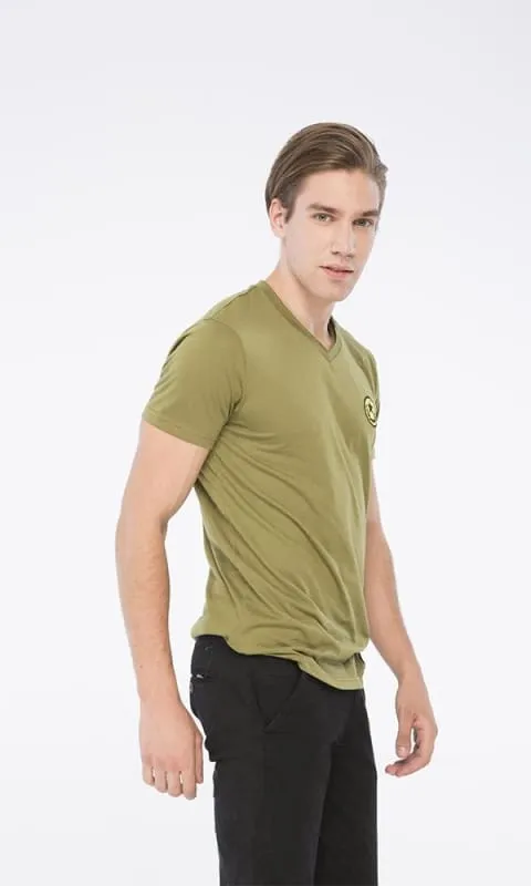 39037 Solid Casual T-Shirt - Dark Green