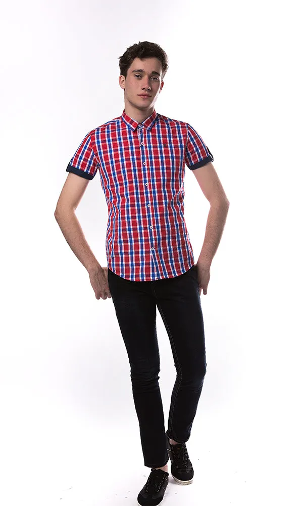 39504 Checkered Shirt - Red