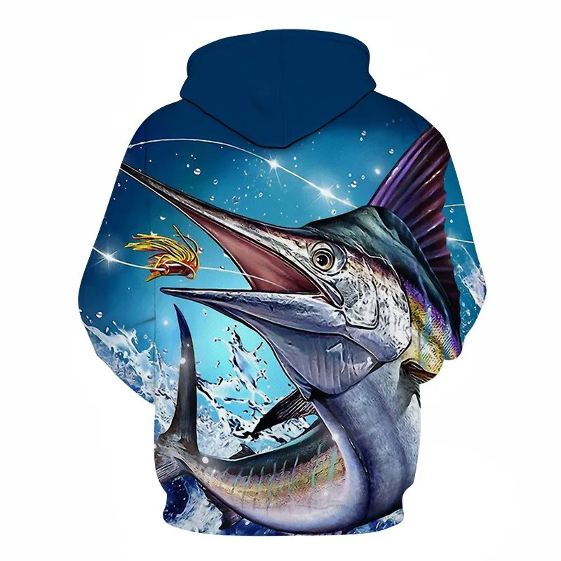 3D Tropical Fish Funny Hoodies For Fishinger Fisherman Men Women Long Sleeve Hoody Sweatshirts Hooded Streetwear Hip Hop Jackets