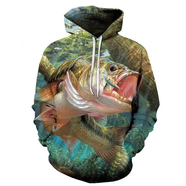 3D Tropical Fish Funny Hoodies For Fishinger Fisherman Men Women Long Sleeve Hoody Sweatshirts Hooded Streetwear Hip Hop Jackets