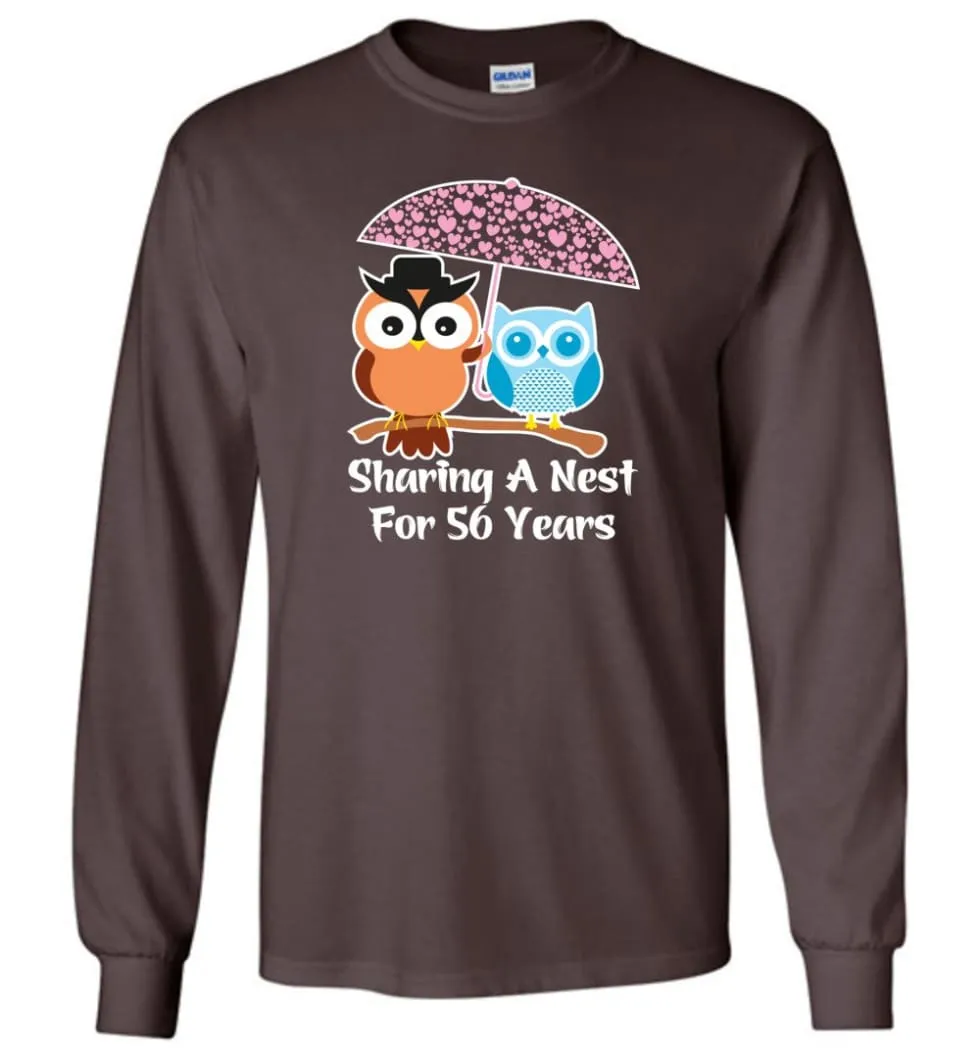 56 Years Wedding Anniversary Gifts Valentine's Day Long Sleeve T-Shirt