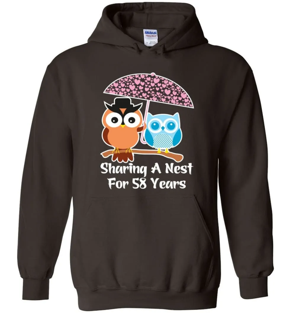 58 Years Wedding Anniversary Gifts Valentine's Day Hoodie