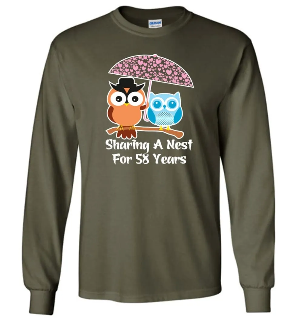 58 Years Wedding Anniversary Gifts Valentine's Day Long Sleeve T-Shirt