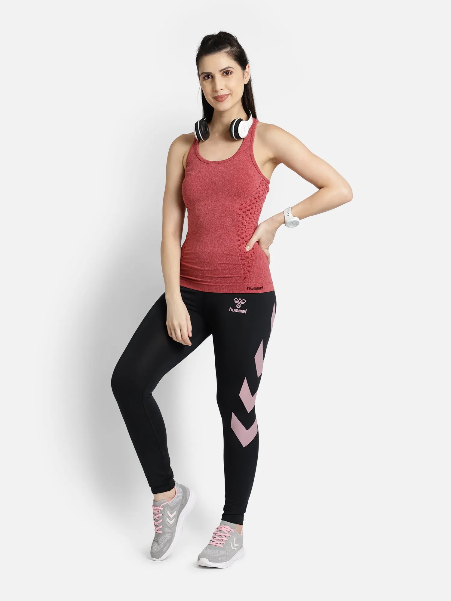 Action Women Cotton Blue & Pink Training Pant