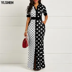 African Dresses for Women Dashiki Polka Dot