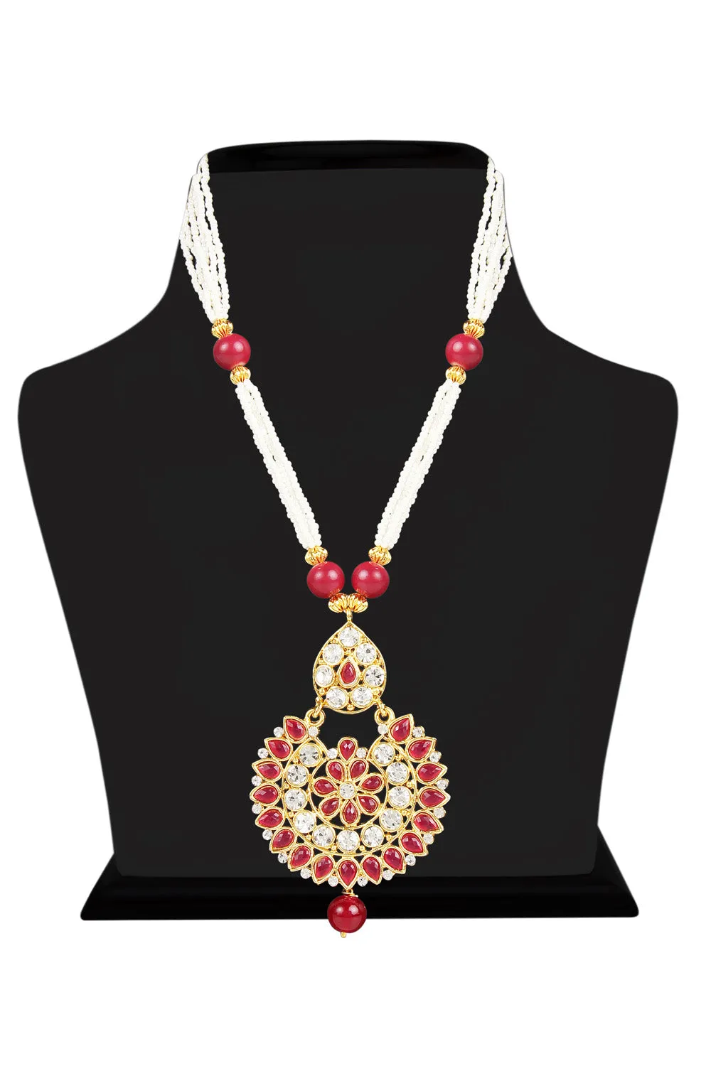 Alloy Necklace Set in Red