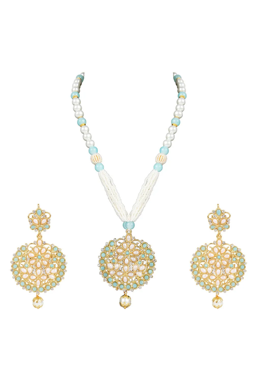 Alloy Necklace Set in Turquoise