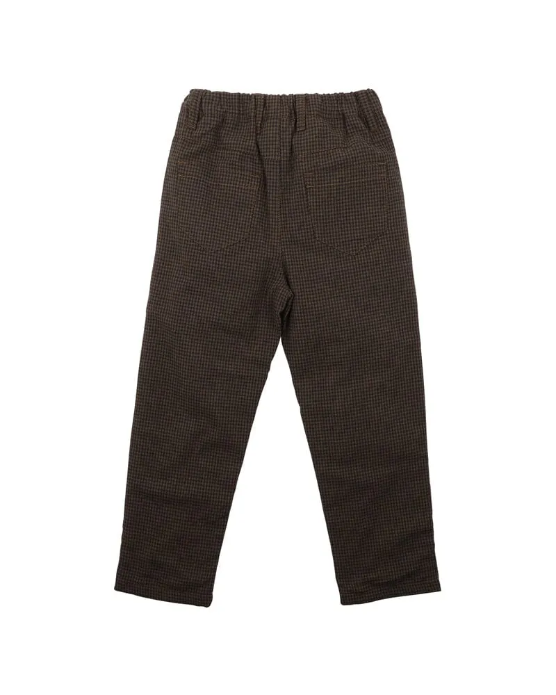 Bebe - Liam Check Pants Caramel/Navy