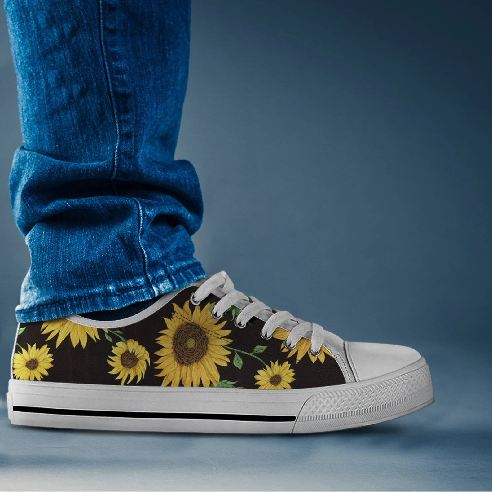 Best Sunflower Shoes Sunflower Sneakers Cute Shoes Sunflower Lover Gifts Custom Low Top Converse Style Sneakers For Adults Women & Men