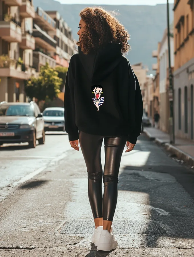 BETTY BOOP HOODIE - BLACK