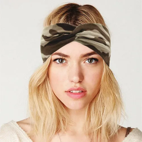 Boho Cotton Twist Headbands for Women Elastic Turban Headband Sport Headwrap Hairband Headwear Girls Hair Accessories Outdoor