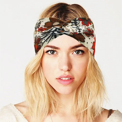 Boho Cotton Twist Headbands for Women Elastic Turban Headband Sport Headwrap Hairband Headwear Girls Hair Accessories Outdoor