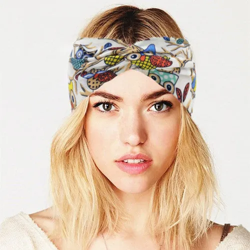 Boho Cotton Twist Headbands for Women Elastic Turban Headband Sport Headwrap Hairband Headwear Girls Hair Accessories Outdoor