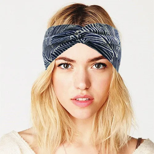 Boho Cotton Twist Headbands for Women Elastic Turban Headband Sport Headwrap Hairband Headwear Girls Hair Accessories Outdoor