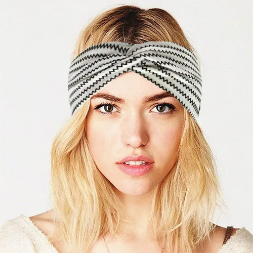 Boho Cotton Twist Headbands for Women Elastic Turban Headband Sport Headwrap Hairband Headwear Girls Hair Accessories Outdoor