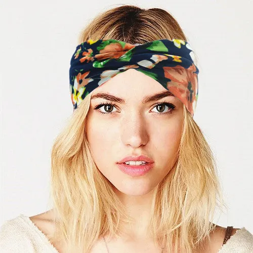 Boho Cotton Twist Headbands for Women Elastic Turban Headband Sport Headwrap Hairband Headwear Girls Hair Accessories Outdoor