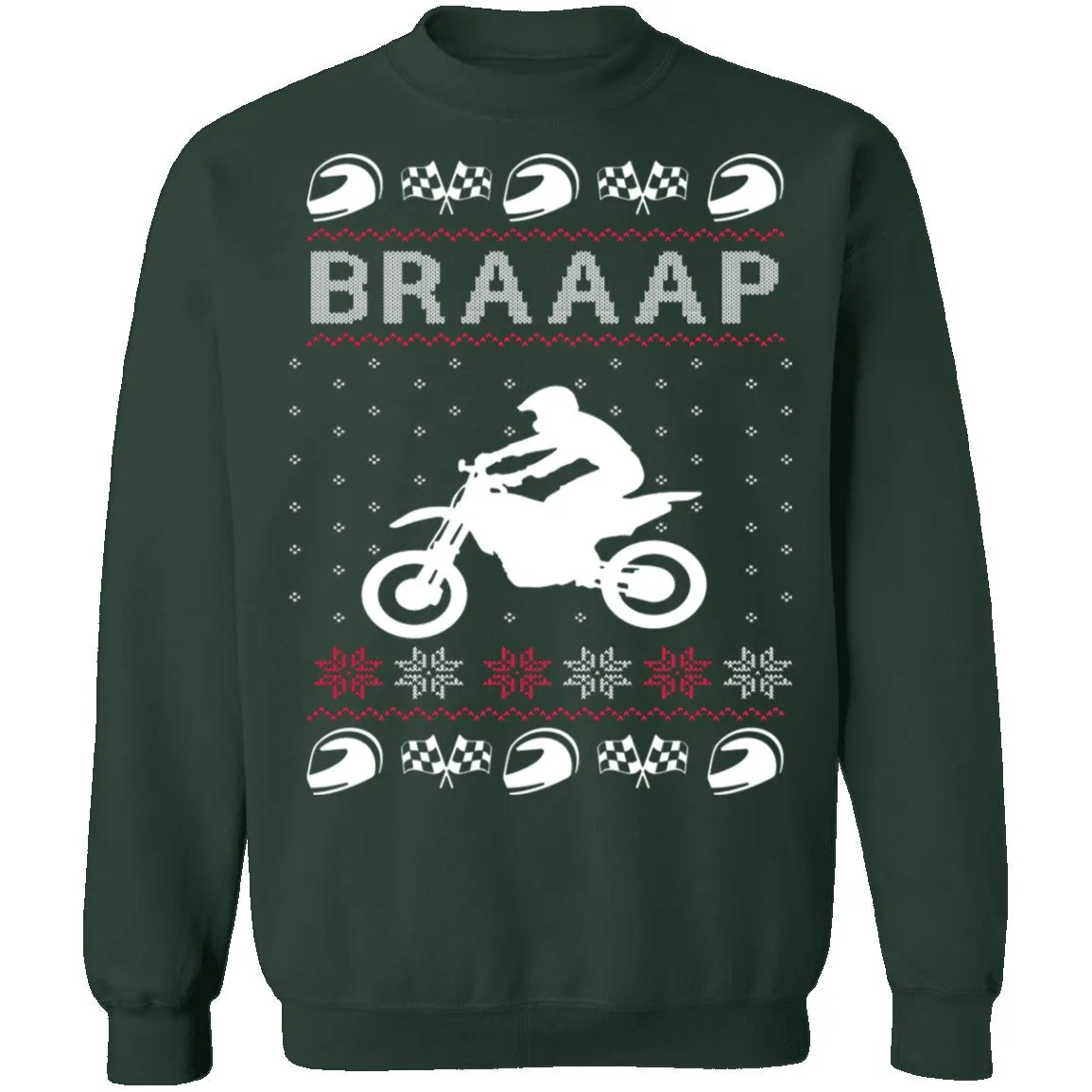 Braaap Motocross Ugly Christmas Sweater