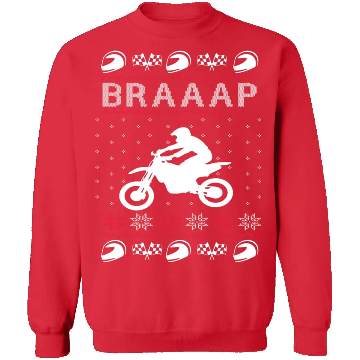 Braaap Motocross Ugly Christmas Sweater