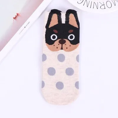 Cartoon Cat dog Animal Women Socks