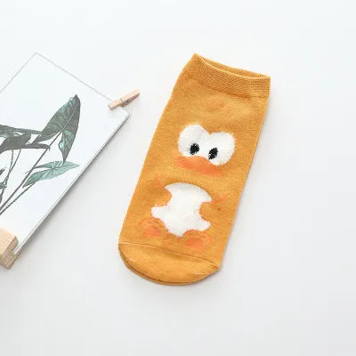 Cartoon Cat dog Animal Women Socks