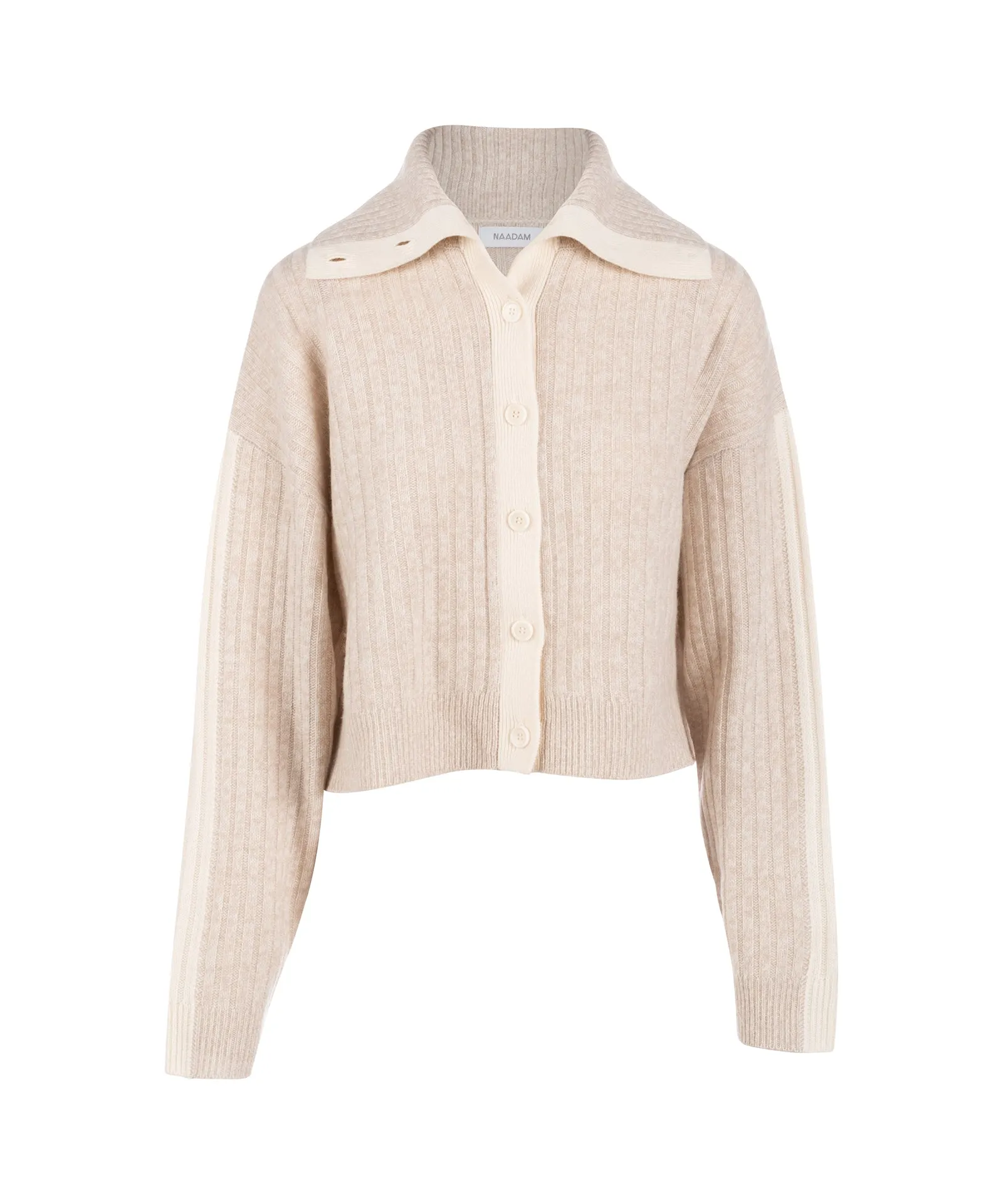 Cashmino Marled Collared Cardigan