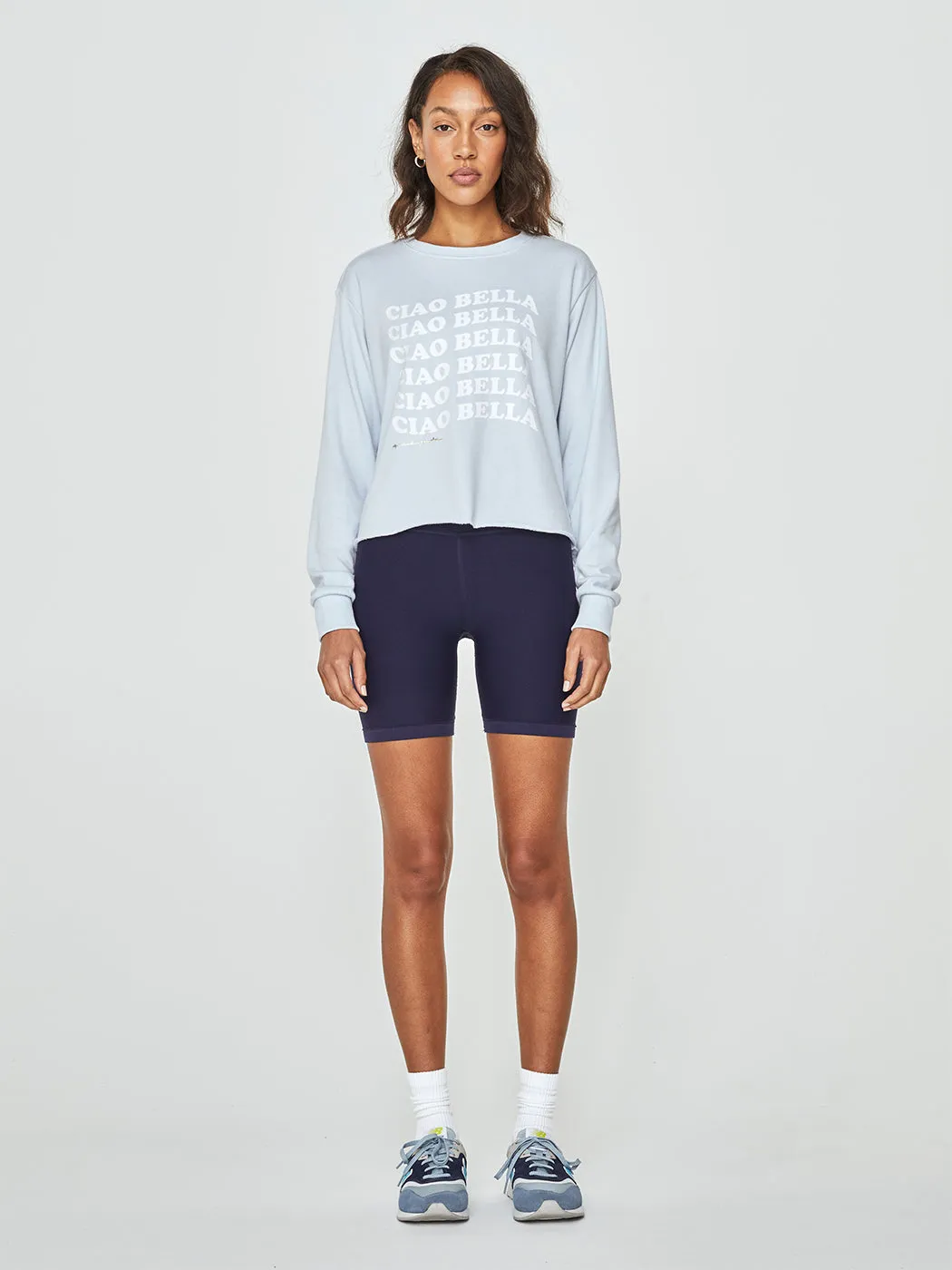 Ciao Bella Crop Sweatshirt - Aquarius