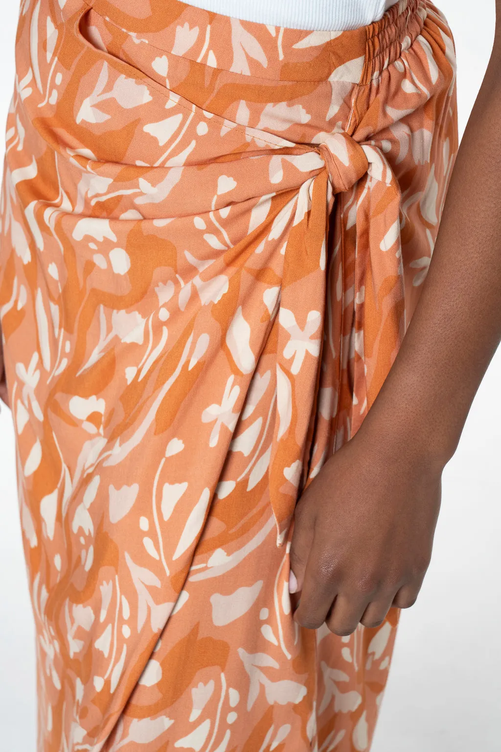 Column Skirt _ 148181 _ Orange