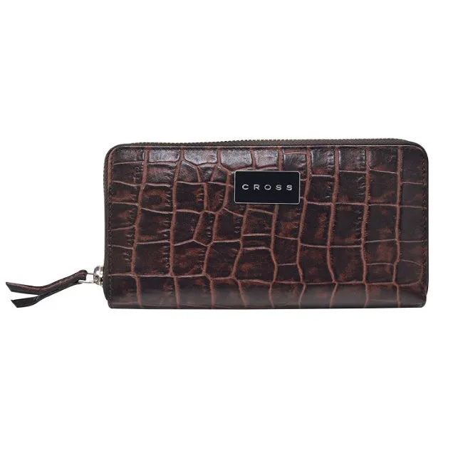 Cross Coco Signature Women Zip Around Wallet -Brown Ac788287N-2