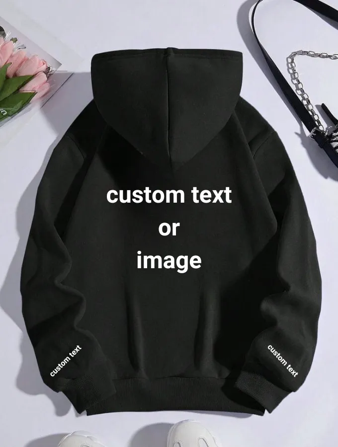 CUSTOM HOODIE - BLACK - UNISEX