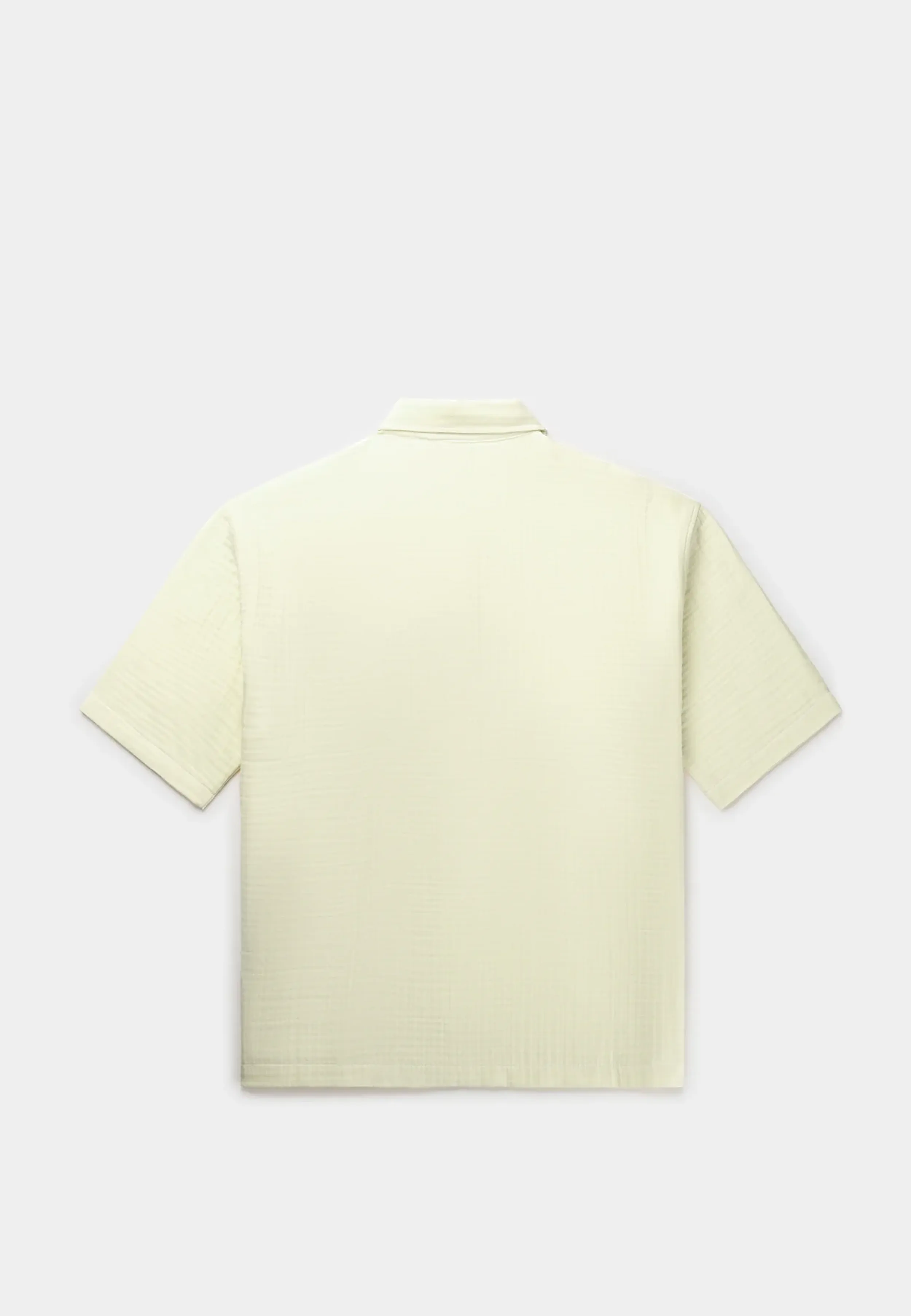 Daily Paper Enzi Seersucker Ss Shirt - Icing Yellow