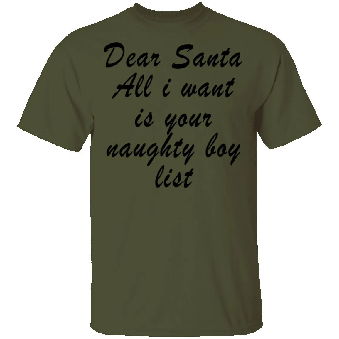 Dear Santa All I Want Is Your Naughty Boy List T-Shirt