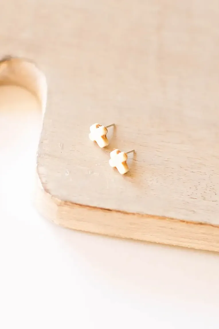 Faithful Cross Stud Earrings