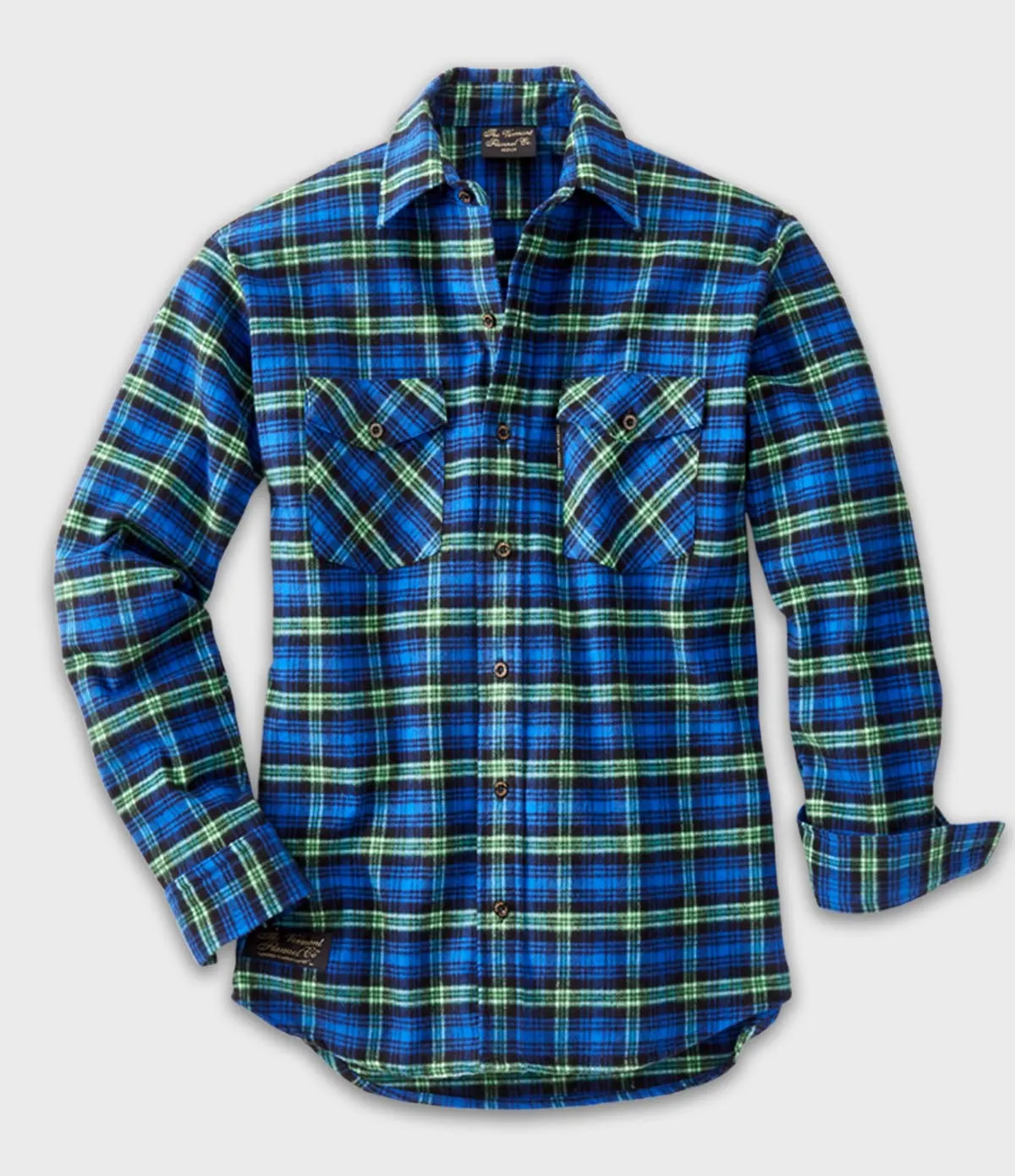 Fitted Flannel Shirt - Blue Grass