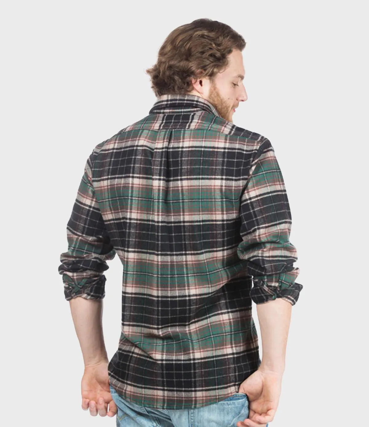 Fitted Flannel Shirt - Earth